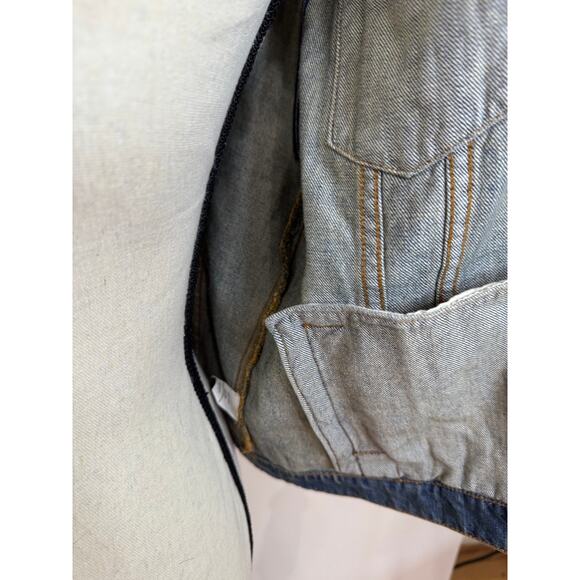 J Crew Denim Vest Jean Jacket Sleeveless Blue Size M - Picture 6 of 10